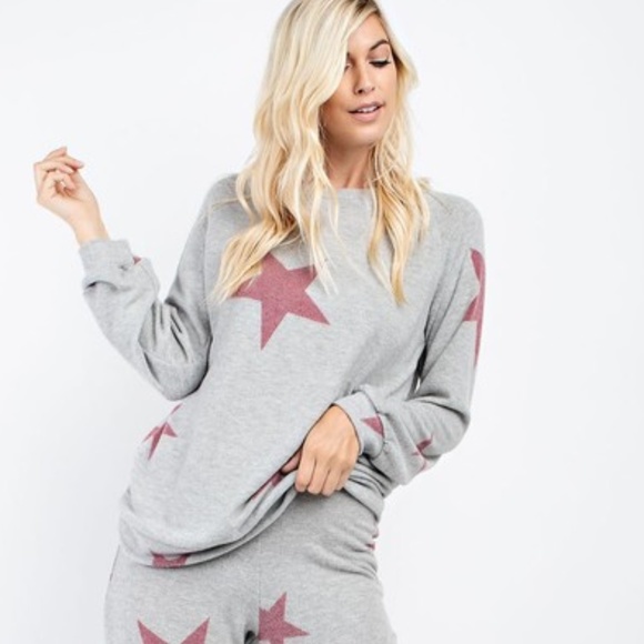 star sweatpants and sweatshirt set